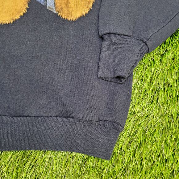 Vintage 90s Teddy-Bear Sweatshirt Womens Large 19x24 Blue - Picture 5 of 12